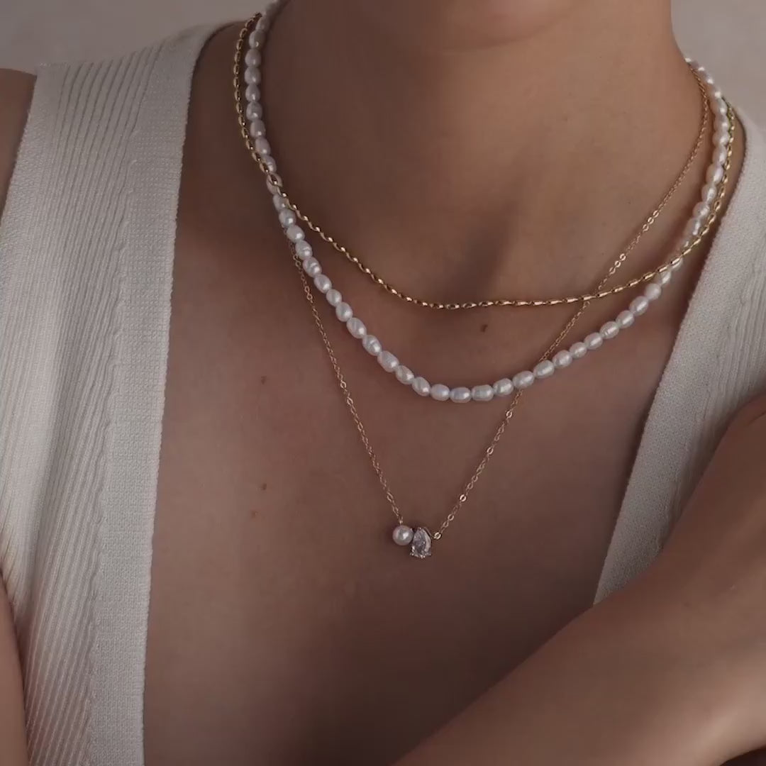 Pearl Diamond Necklace
