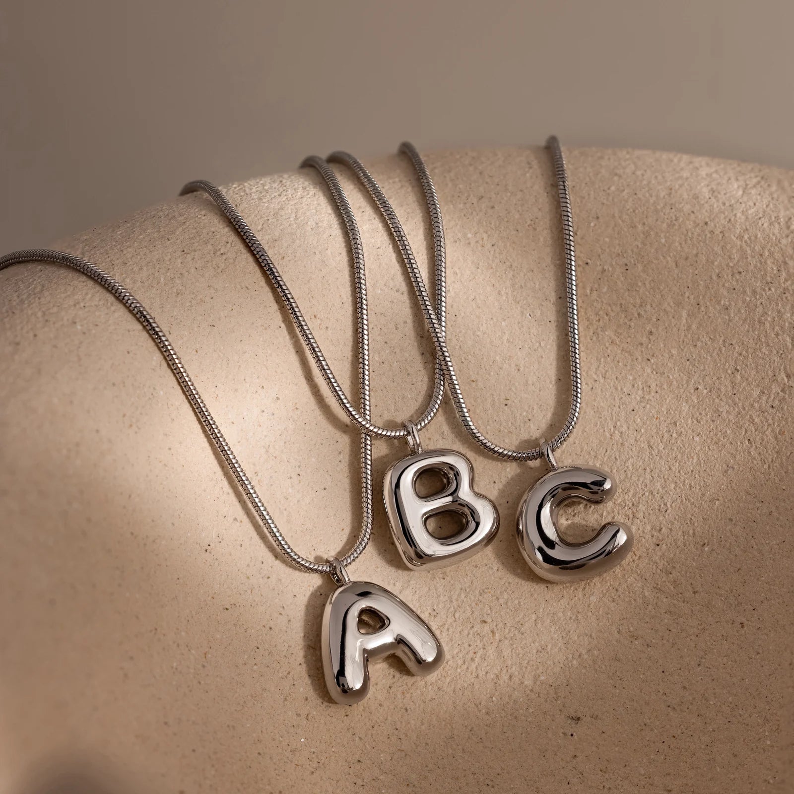 Inflated Initial Necklace