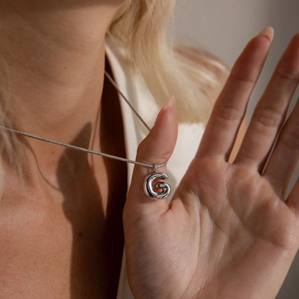 Inflated Initial Necklace